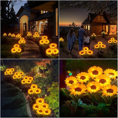 SunflowerGlow® | Sonnenblumen-Solarlicht – einfache Installation, stimmungsvolles Licht