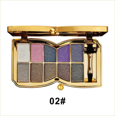 50% RABATT | PrismGlow™ | 10 Farben Sparkle Shimmer Lidschattenpalette