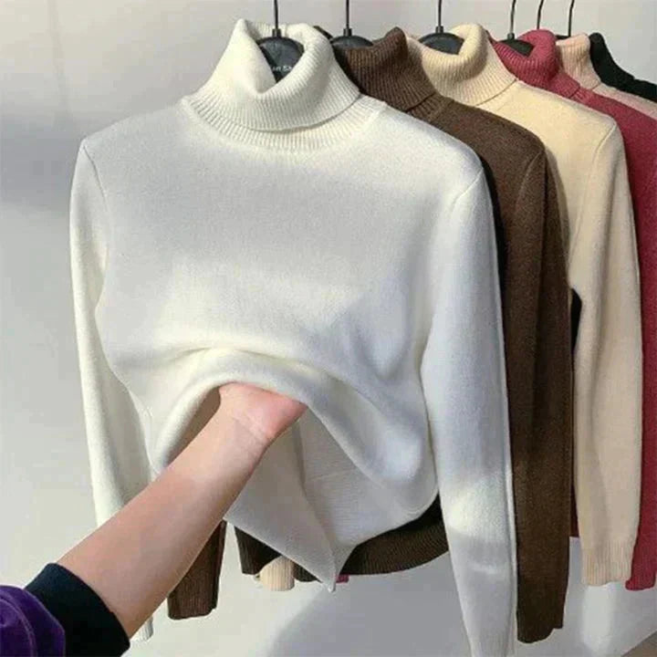 Leonie - Rollkragenpullover Mit Fleece Futter
