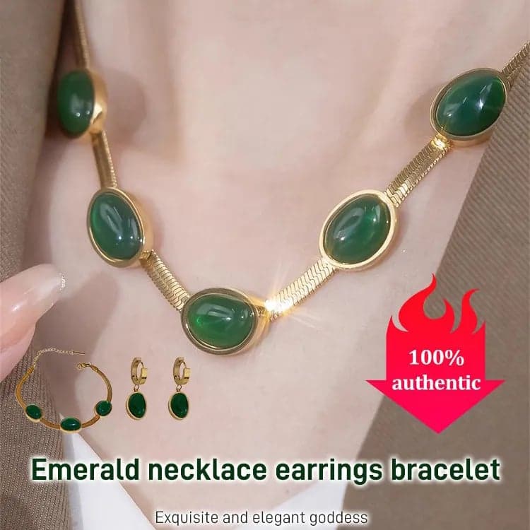 50% RABATT | JadeWhisper™  | Smaragd-Sierraden