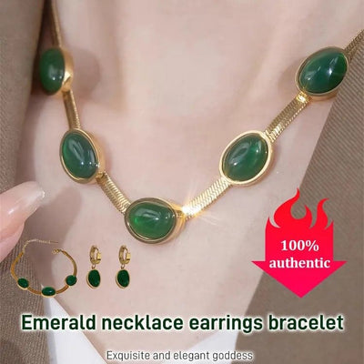 50% RABATT | JadeWhisper™  | Smaragd-Sierraden
