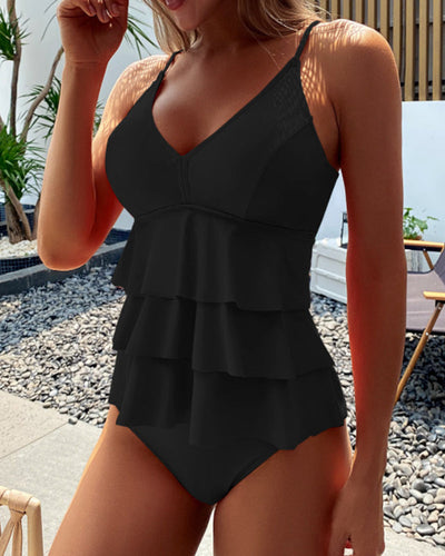 50% RABATT | Pamelia | Tankini-Bikini-Set mit hoher Taille