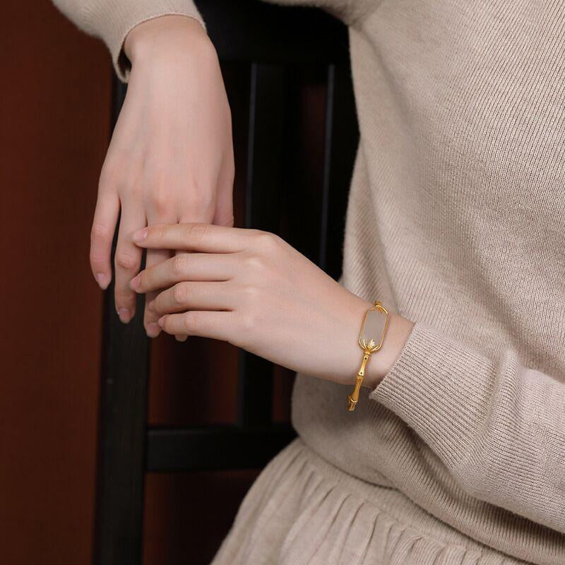 50% RABATT | BambooGrace™ | Eleganter antiker Bambusarmreif