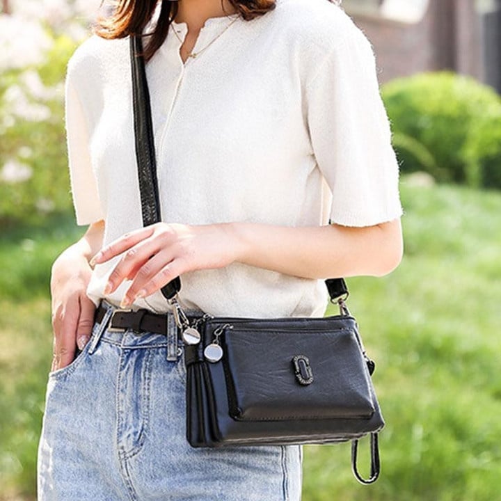 CityCarry® | MaxiCross Damen-Umhängetasche – hochwertiges Leder mit Vintage-Look