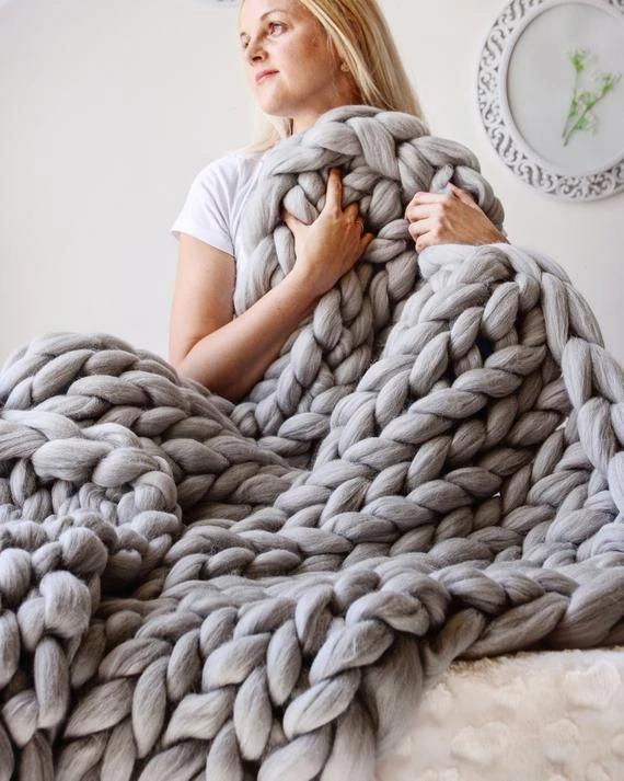 50% RABATT | Blankelle™ | Grob gestrickte Decke