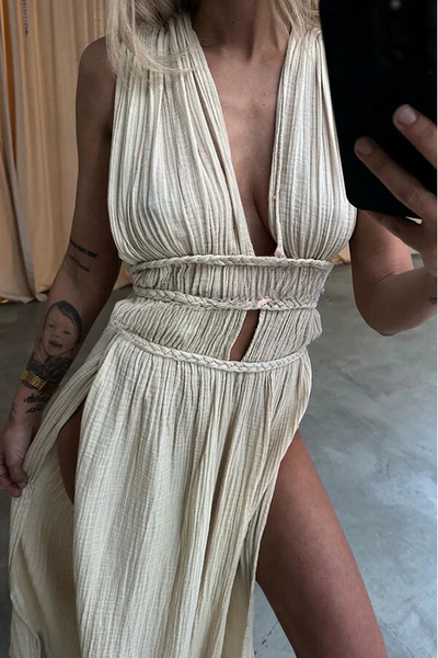 50% RABATT | Braelith™ | Boho Leinen Kaftan Kleid