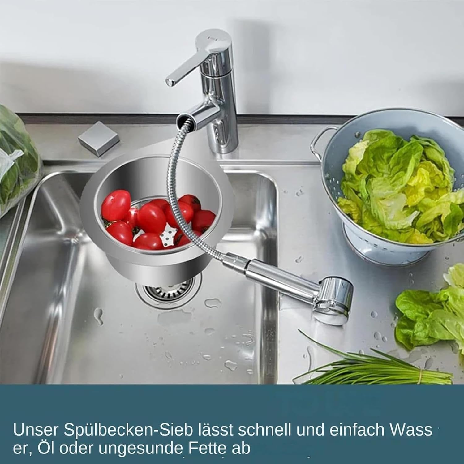 SinkMate™ | Abtropfgestell aus Edelstahl mit Haken für Ihr Spülbecken