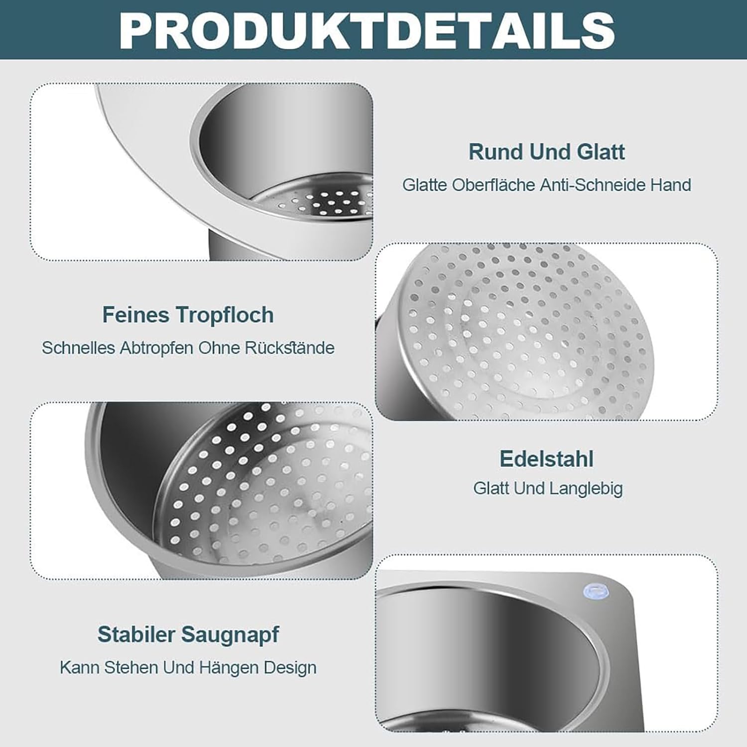 SinkMate™ | Abtropfgestell aus Edelstahl mit Haken für Ihr Spülbecken