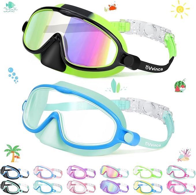1+1 Gratis | EverDry™ | HD-Großrahmen-Schwimmbrille für Kinder