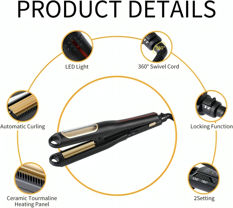 50% RABATT TEMPORÄR | CurlCrimp™ | Mühelos strukturierte Kräuselungen mit elegantem Finish!