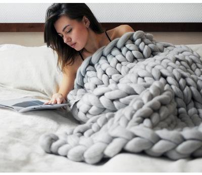 50% RABATT | Blankelle™ | Grob gestrickte Decke