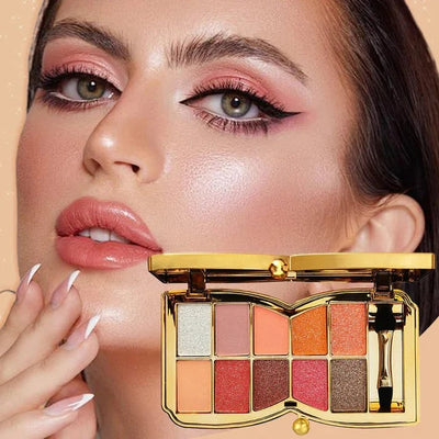 50% RABATT | PrismGlow™ | 10 Farben Sparkle Shimmer Lidschattenpalette