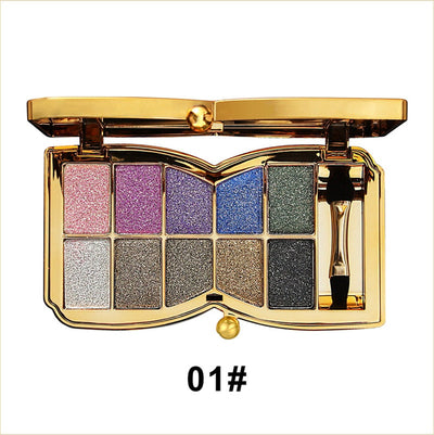 50% RABATT | PrismGlow™ | 10 Farben Sparkle Shimmer Lidschattenpalette