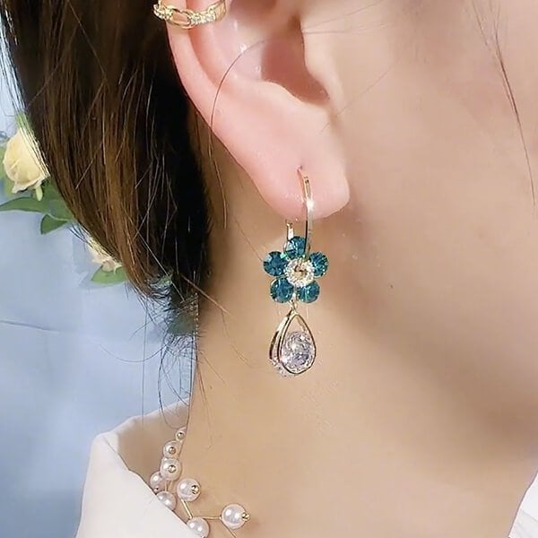 1+1 GRATIS | CrystalPetal™ | Blumen-Kristall-Ohrringe