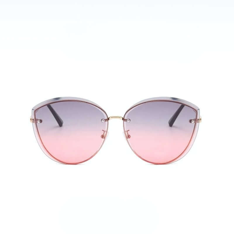 50% RABATT | SolarCharm Cat-Eye | Sonnenbrille Damen, Randlose Katzenaugenform UV400