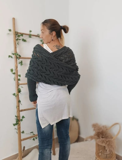 Zenina –  Doppelten Ärmeln Shawl Schal