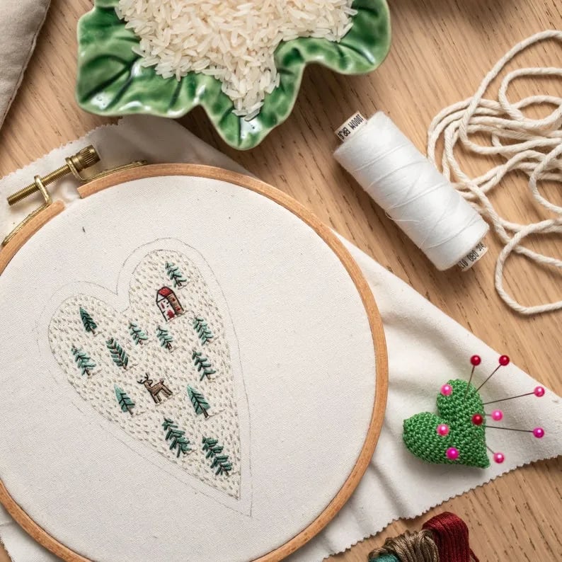 ThreadCherish® DIY-Stickerei-Set für Weihnachtsschmuck