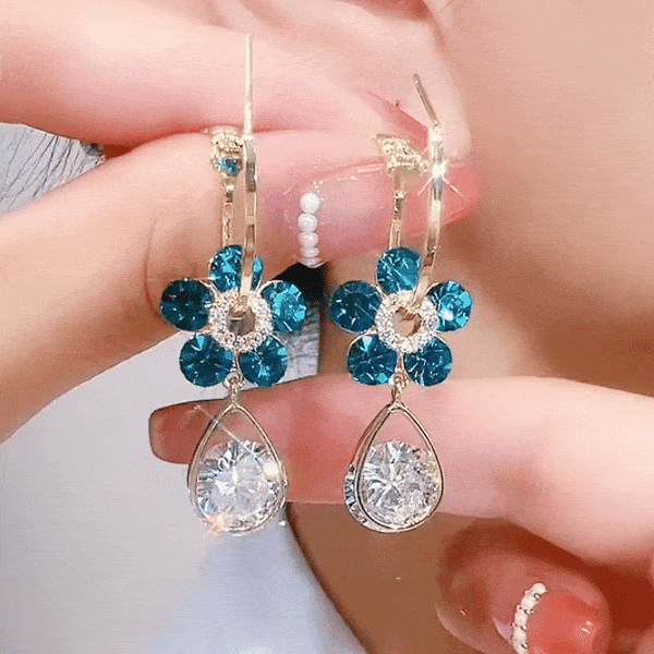 1+1 GRATIS | CrystalPetal™ | Blumen-Kristall-Ohrringe