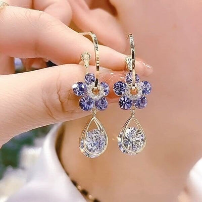 1+1 GRATIS | CrystalPetal™ | Blumen-Kristall-Ohrringe