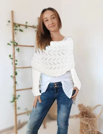 Zenina –  Doppelten Ärmeln Shawl Schal