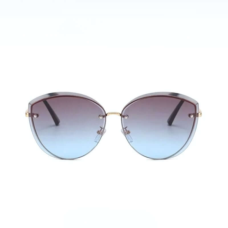 50% RABATT | SolarCharm Cat-Eye | Sonnenbrille Damen, Randlose Katzenaugenform UV400