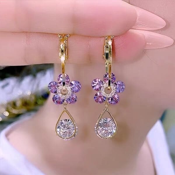 1+1 GRATIS | CrystalPetal™ | Blumen-Kristall-Ohrringe