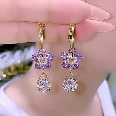 1+1 GRATIS | CrystalPetal™ | Blumen-Kristall-Ohrringe