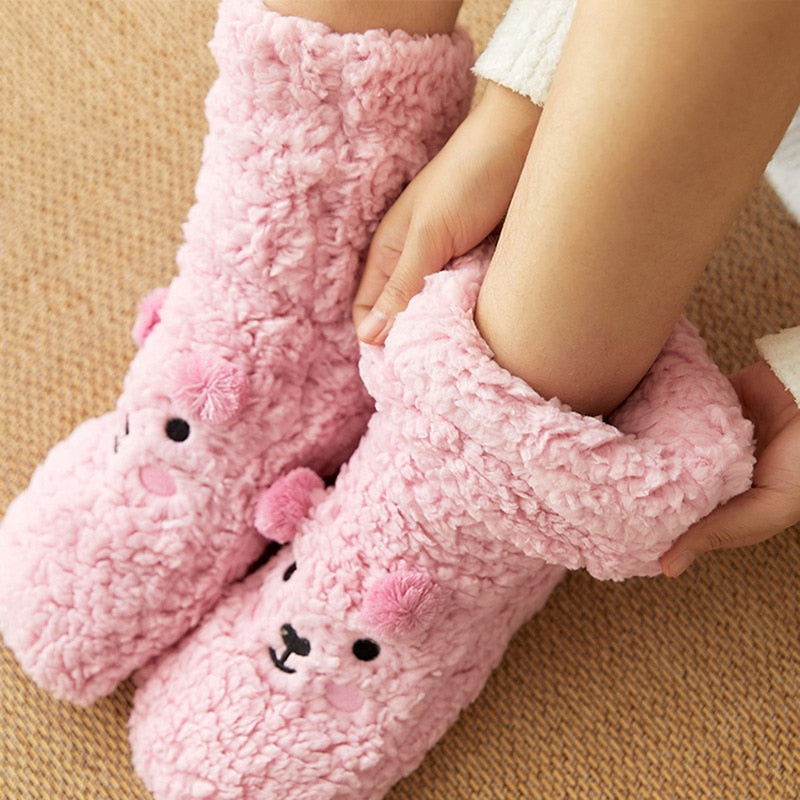 SleepyPaws™ - Schlafsocken aus dickem Bärensamt