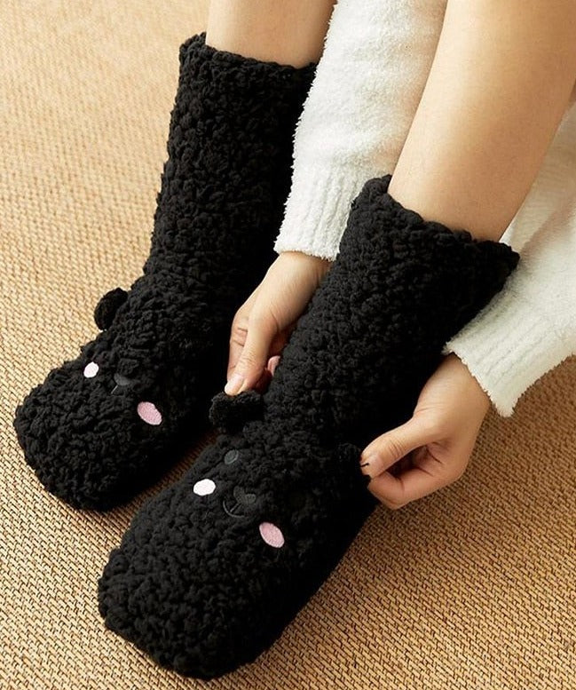 SleepyPaws™ - Schlafsocken aus dickem Bärensamt