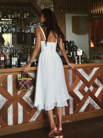 50% RABATT | Ruchelle™ | Midi-Sommerkleid mit Rüschen