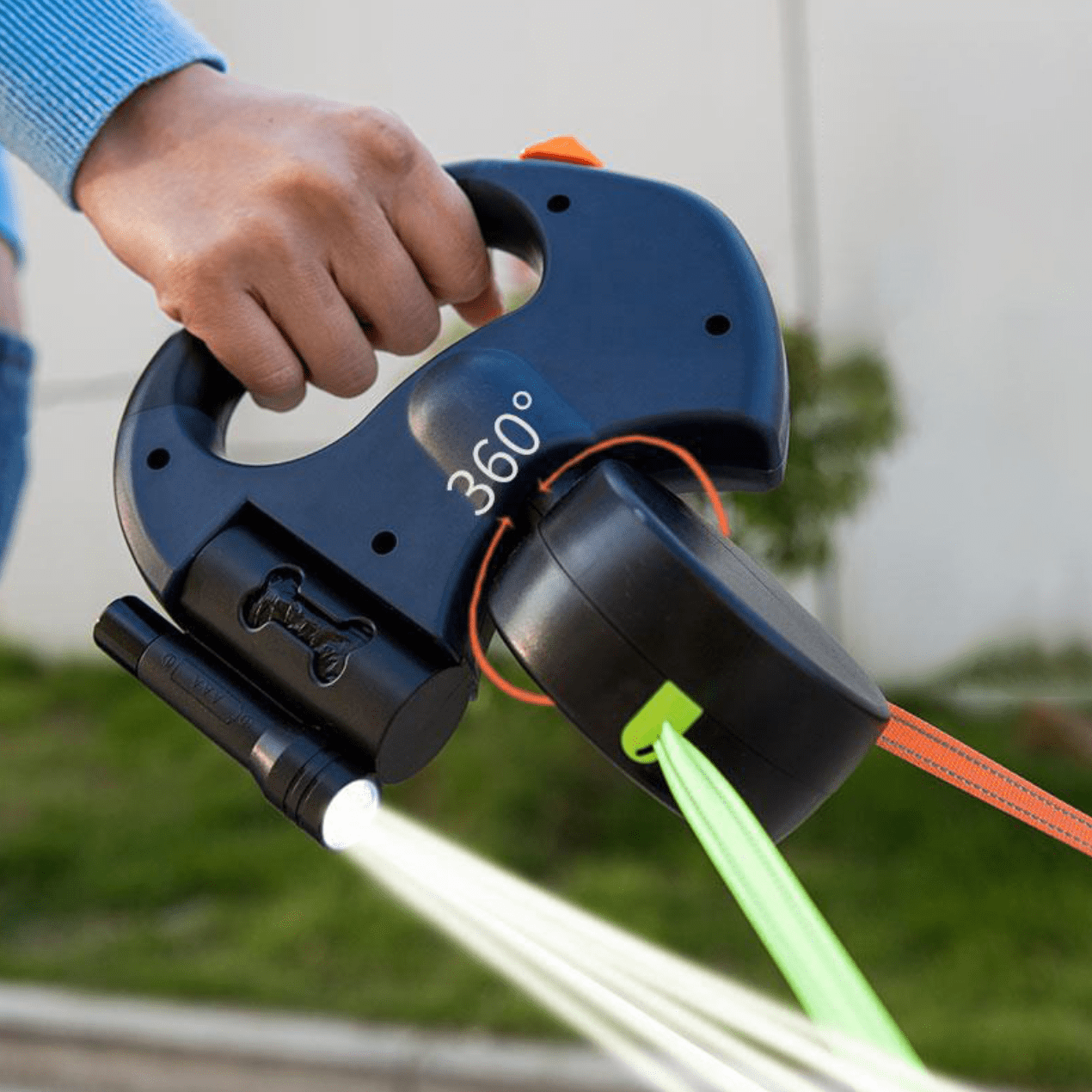 50% RABATT | PawBeam® | Doppelt gewickelte Hundeleine mit Taschenlampe