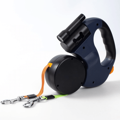 50% RABATT | PawBeam® | Doppelt gewickelte Hundeleine mit Taschenlampe