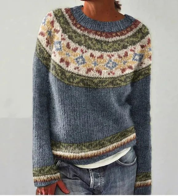 SILVIA | Bequemer Winterpullover mit Nordic Muster