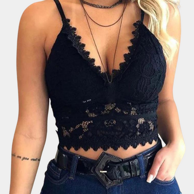 50% RABATT | Lacette™ | Cropped Top mit Spitze für Frauen