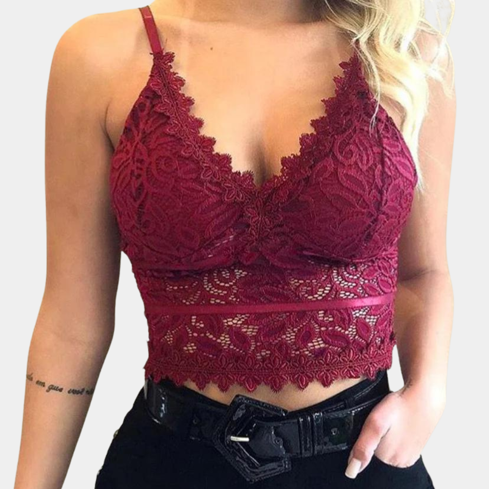 50% RABATT | Lacette™ | Cropped Top mit Spitze für Frauen