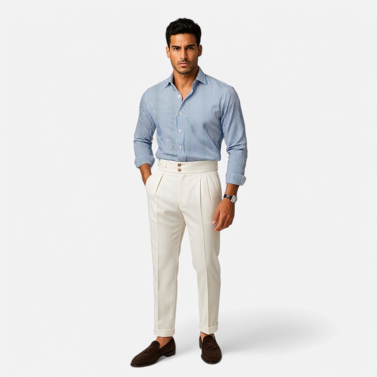 High-Waisted Pants for Men – Classic and Refined Cut