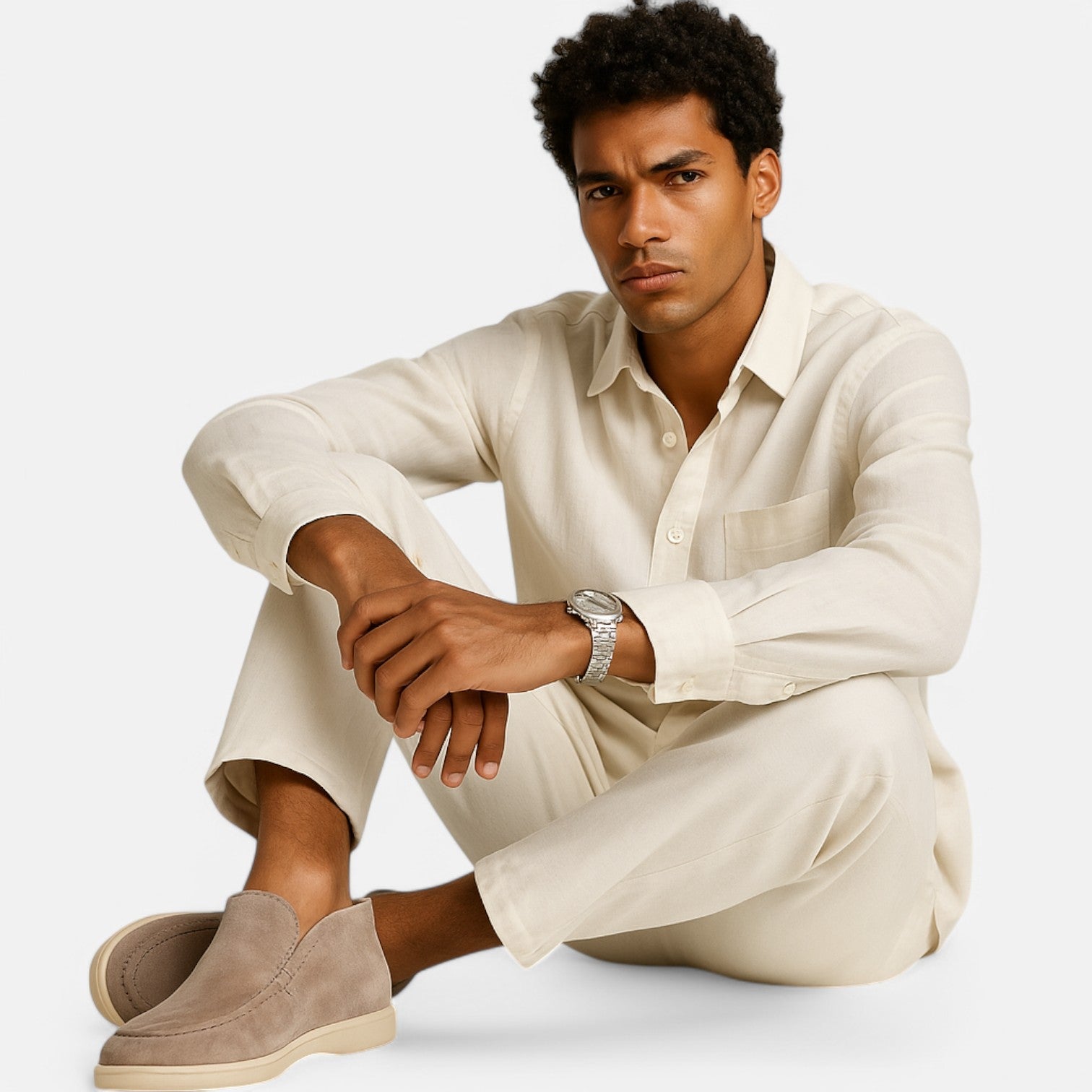 High-Top Suede Loafers – Classic Luxury for Men