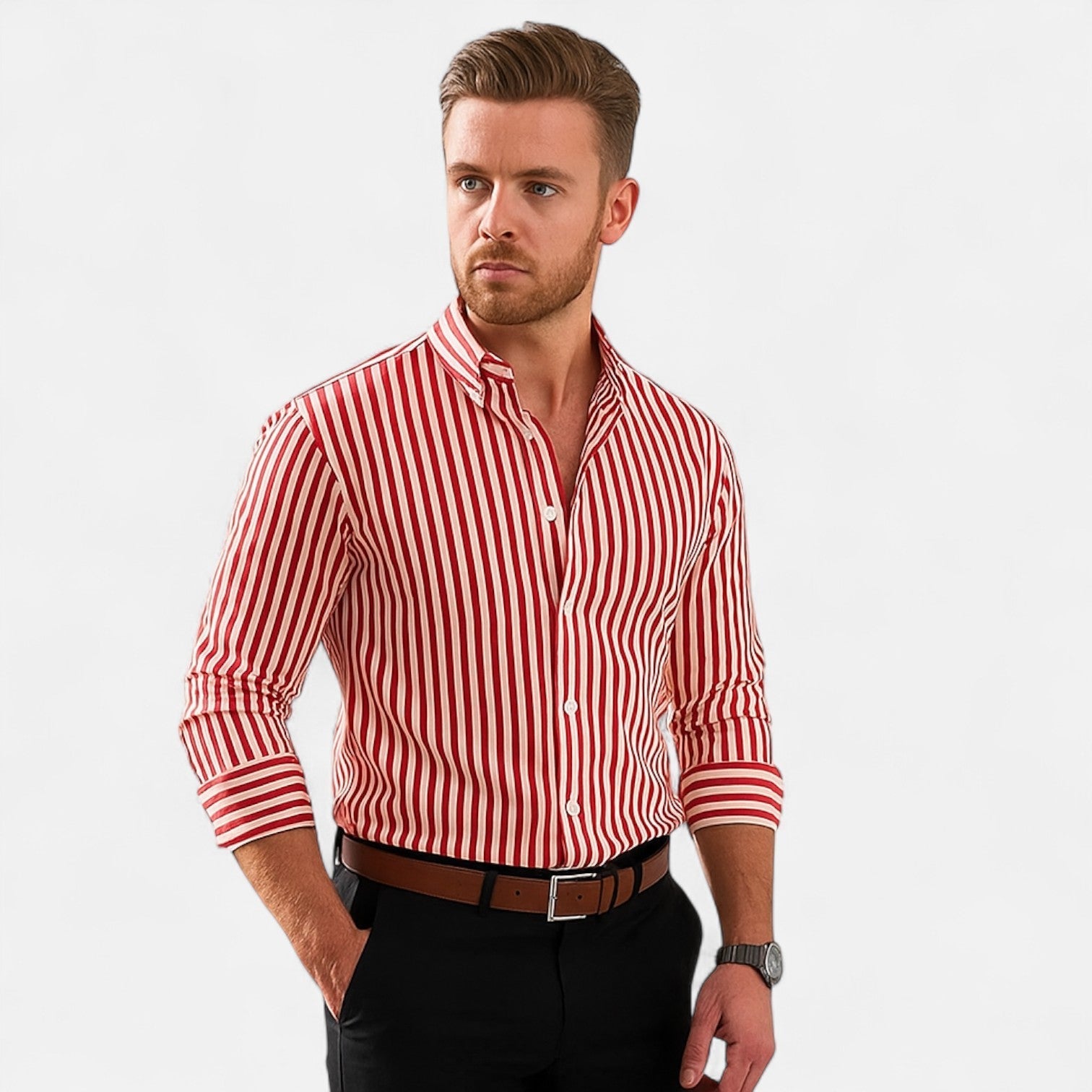 Striped Shirt for Men – Tailored Lines, Timeless Elegance, and Casual Chic