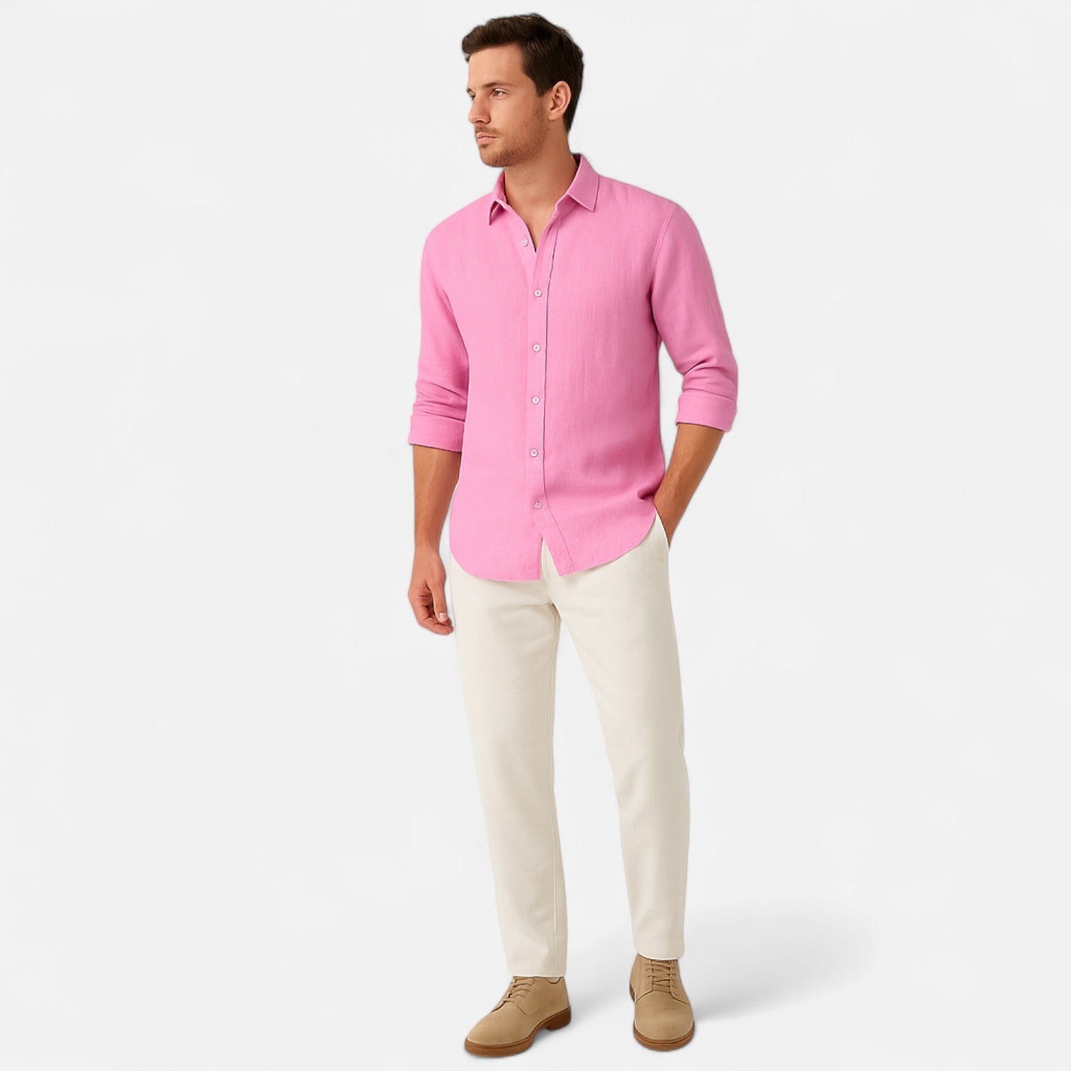 Men's Cotton-Linen Shirt – Lightweight Comfort, Casual and Timeless Elegance