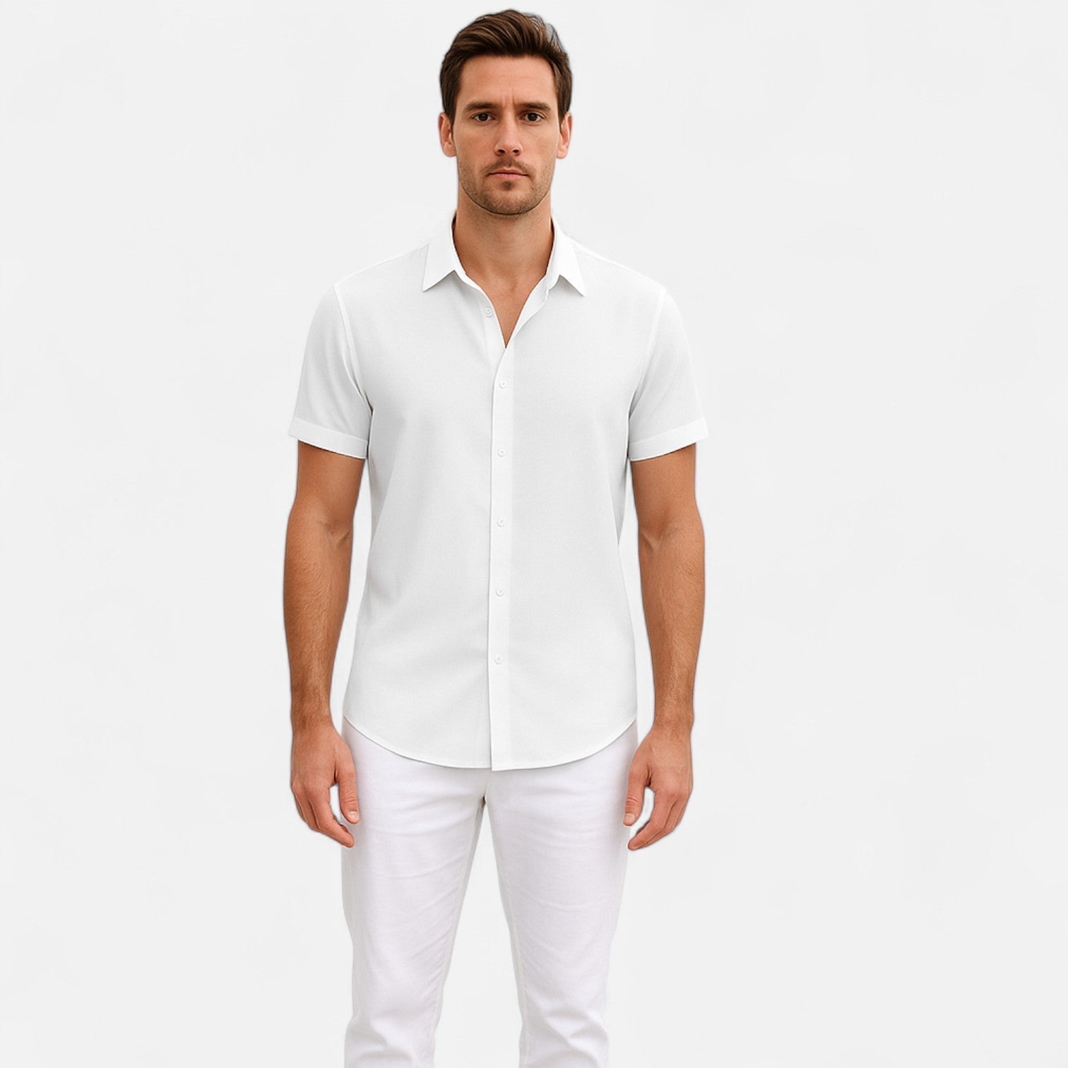 Short Sleeve Casual Linen Shirt – Light Sophistication, Everyday Comfort