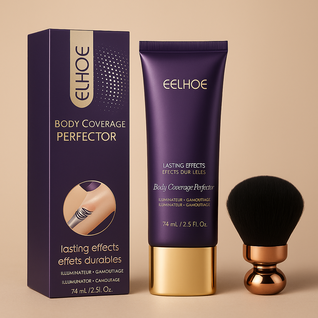 Eelhoe Body Coverage Perfector – Abdeckcreme für Körper und Gesicht, 74 ml, mit Verpackung und Make-up-Pinsel
