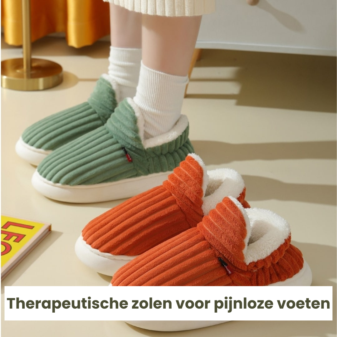 1+1 GRATIS | TheraFlausch™ Therapeutische flauschige Fleece-Winterpantoffeln