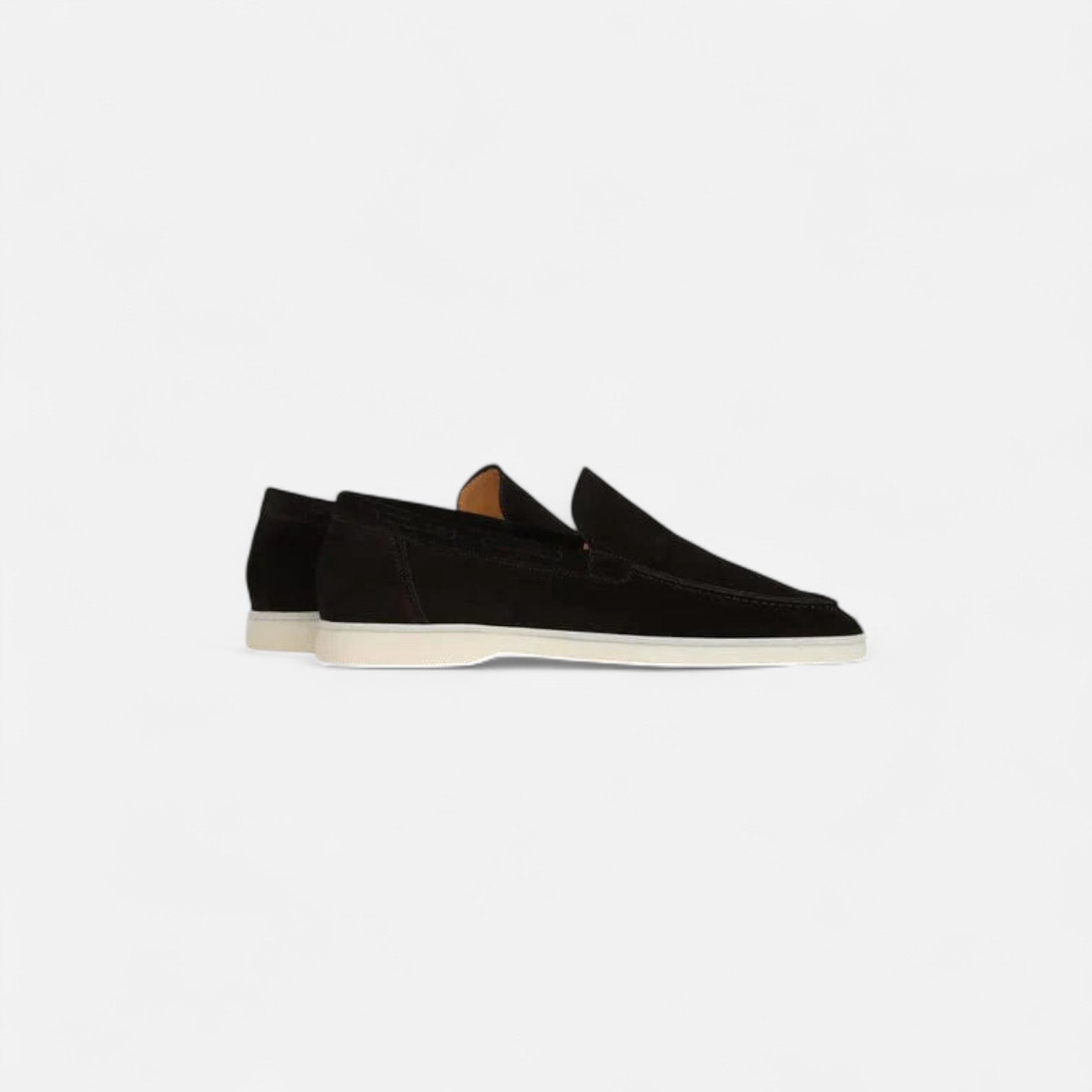 Black Suede Loafers for Men - Refined Texture, Timeless Elegance of Slip-On Shoes