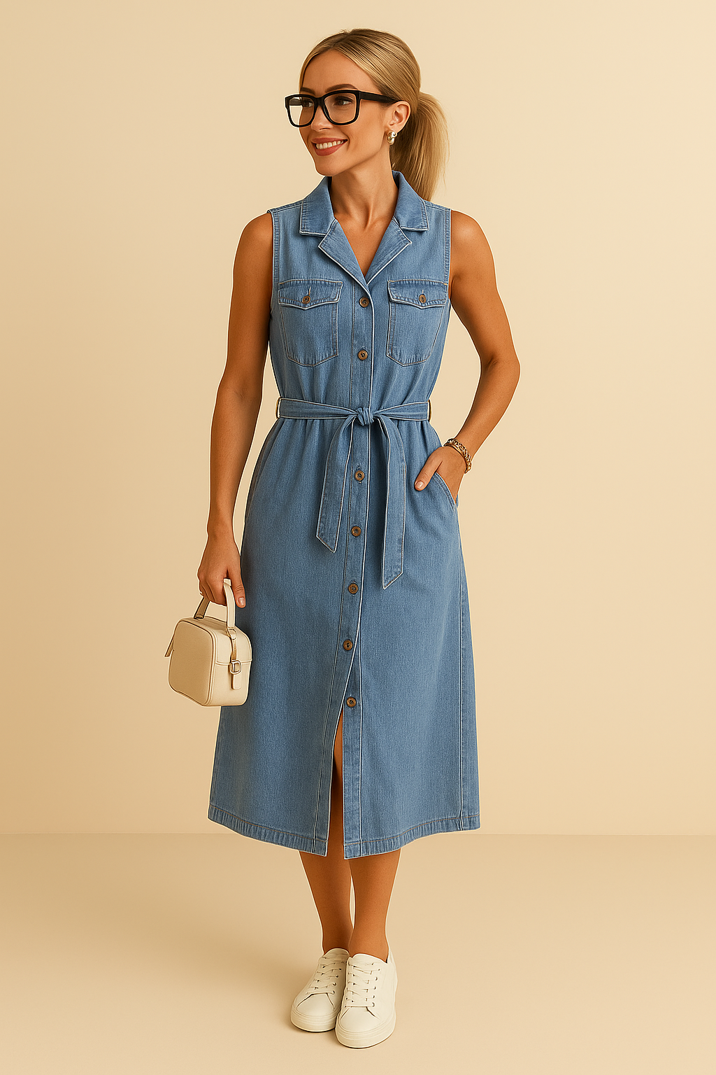 SHANNA™ | MAXI-JEANS-KLEID