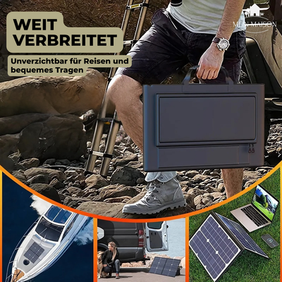 50% RABATT | SolarEdge™ | Faltbares Solarpanel Kit | Für Camping, Auto, Boot & Caravan