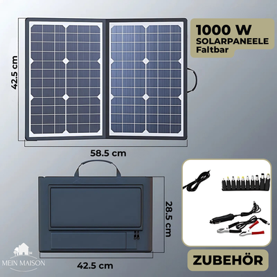 50% RABATT | SolarEdge™ | Faltbares Solarpanel Kit | Für Camping, Auto, Boot & Caravan
