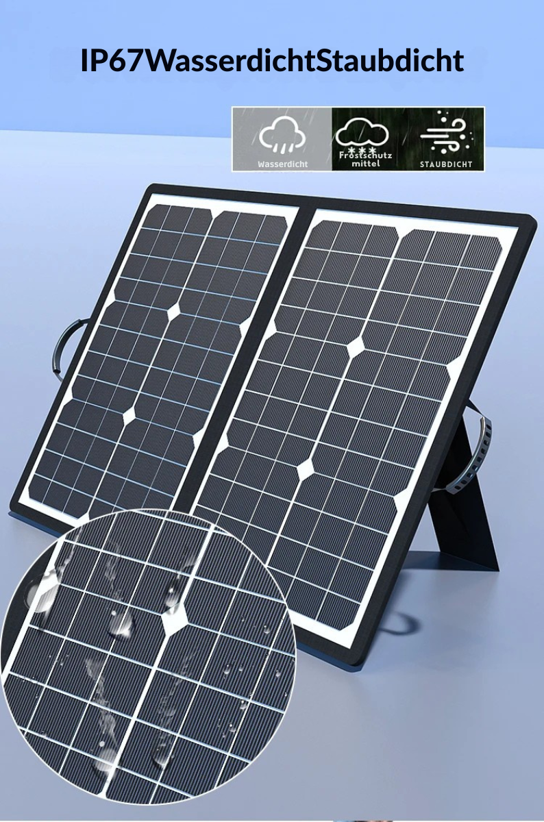 50% RABATT | SolarEdge™ | Faltbares Solarpanel Kit | Für Camping, Auto, Boot & Caravan