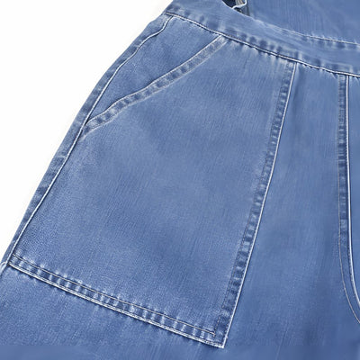 DenimDynasty™ Denim-Overall mit offenem Rücken