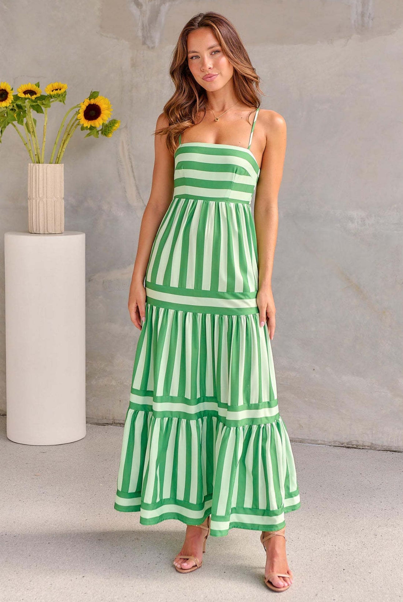 Strisole™ | SUNSET STRIPES MAXI-KLEID