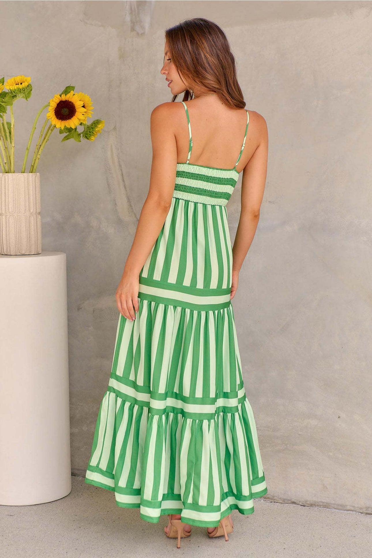 Strisole™ | SUNSET STRIPES MAXI-KLEID